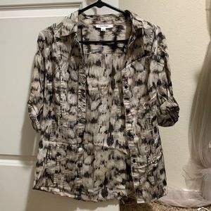 Collared, button up blouse